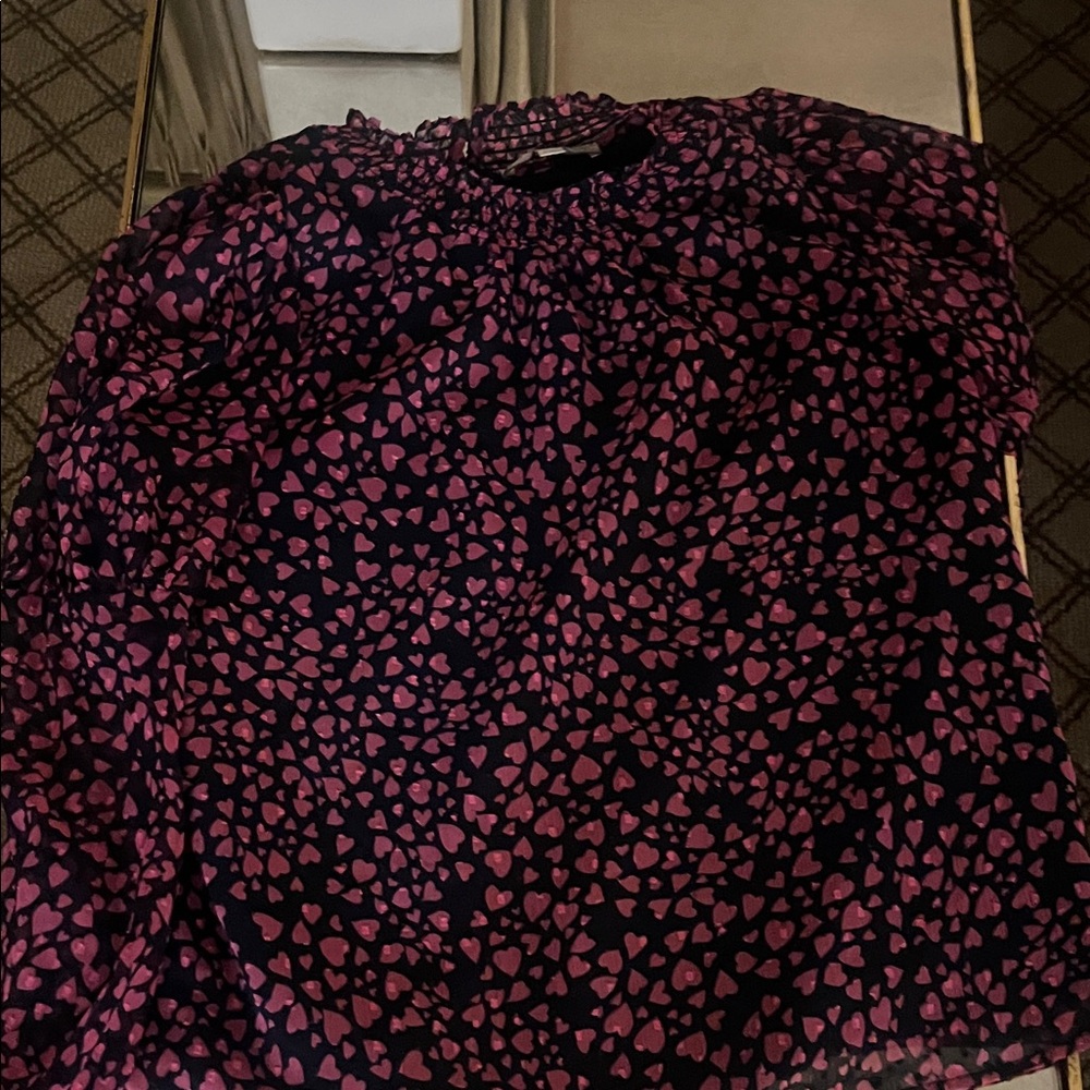 Heart Patterned Blouse